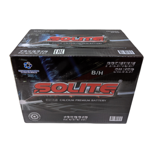 Автомобильный аккумулятор Solite Silver 125D31R BH 110 Ач 850A прям. пол. (301x175x220) с бортиком