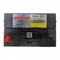 Аккумулятор Solite Silver 105D26R BH 95 Ач 710A обр. пол. (260x175x225) с бортиком