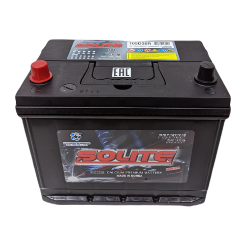 Автомобильный аккумулятор Solite Silver 105D26R BH 95 Ач 710A обр. пол. (260x175x225) с бортиком