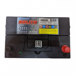 Аккумулятор Solite Silver 105D26L BH 95 Ач 710А обр. пол. (260x175x225) с бортиком