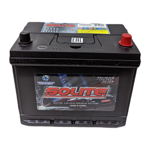 Автомобильный аккумулятор Solite Silver 105D26L BH 95 Ач 710А обр. пол. (260x175x225) с бортиком