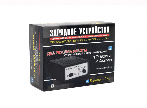Зарядное устройство Вымпел 270 (автомат/ручн, 0-7A, 15-19В, линейный амперм.)