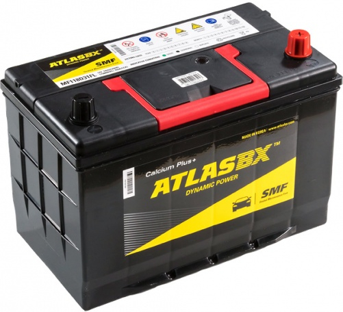 Автомобильный аккумулятор ATLAS SMF 118D31FL 100 Ач 850A обр. пол. 59518 (306x173x225) с бортиком