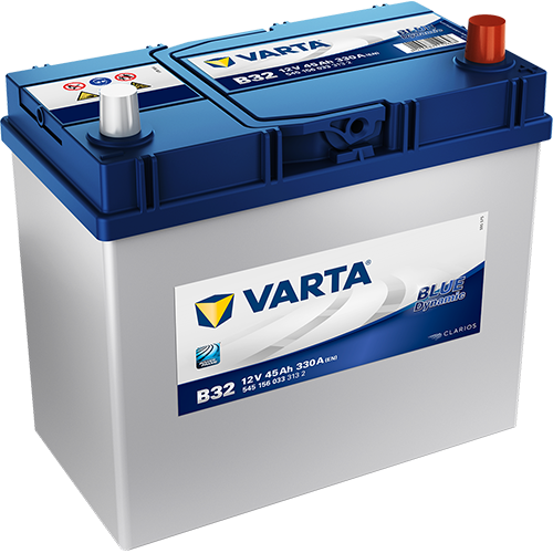 Автомобильный аккумулятор Varta Blue Dynamic B32 45R 330A 238x129x227