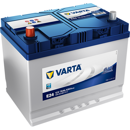 Автомобильный аккумулятор Varta Blue Dynamic E24 70L 630A 261x175x220