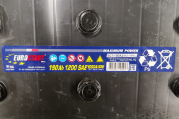 Аккумулятор Eurostart Blue 190 Ач 1050А прям. пол. (513x223x223) EBT1904 борт