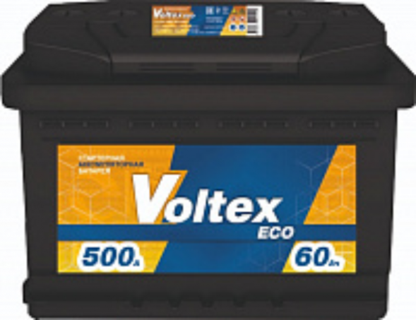 Автомобильный аккумулятор VOLTEX Eco 60 Ач 500A обр. пол. (242x175x190) Евро авто L2