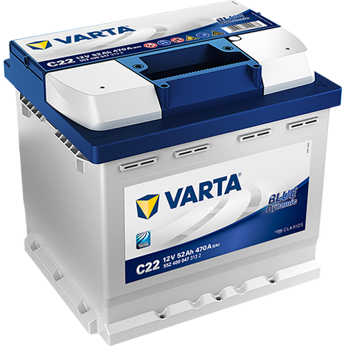 Автомобильный аккумулятор Varta C22  Blue Dynamic 52 Ач 470A обр. пол. (207x175x190) 552 400 047