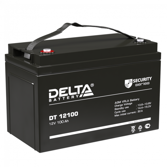 Аккумулятор Delta DT 12100, 12V 100Ah (329x174x215) для ИБП (UPS)