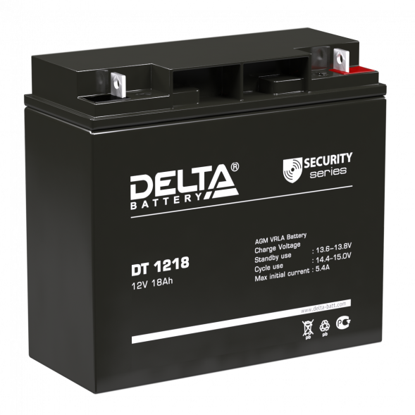 Аккумулятор Delta DT 1218, 12V 18Ah (181x76x168) для ИБП (UPS)