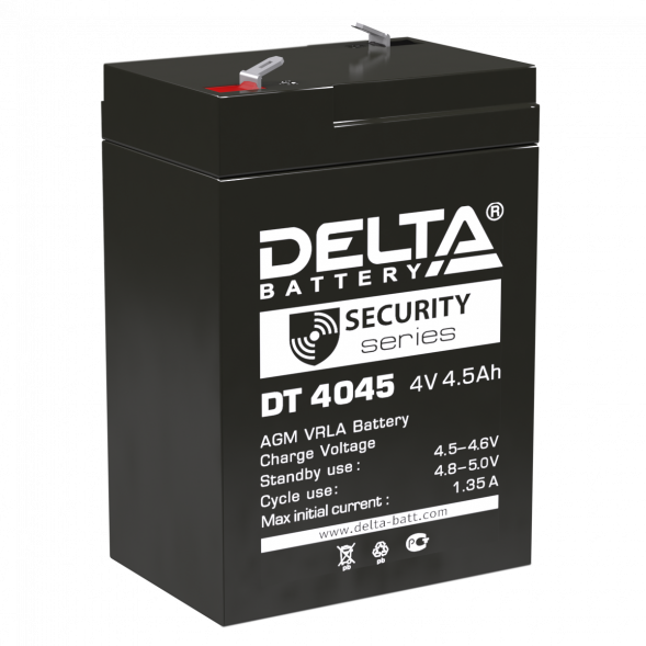 Аккумулятор Delta DT 6045, 6V 4.5Ah (70x47x101) для ИБП (UPS)
