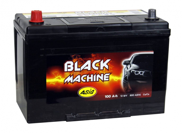 Автомобильный аккумулятор Black Machine 128D31R 100 Ач 800A прям. пол. (306x173x225) с бортиком
