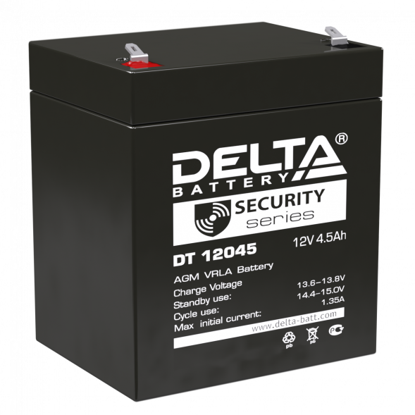 Аккумулятор Delta DT 12045, 12V 4.5Ah (90х70х102) для ИБП (UPS)