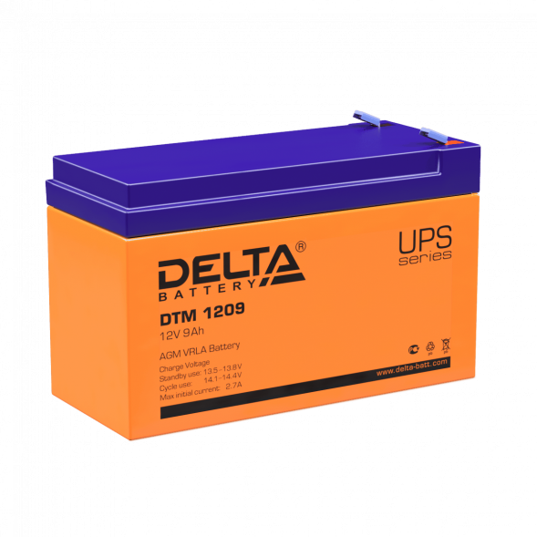 Аккумулятор Delta DTM 1209, 12V 9Ah (151x65x94) для ИБП (UPS)