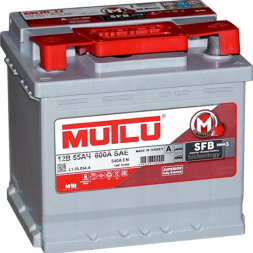 Аккумулятор Mutlu 55 Ач 540A обр. пол. 55516 (207x175x175) LB1.55.054.A низкий LB1