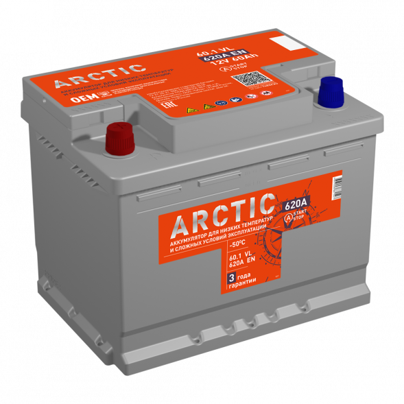 Автомобильный аккумулятор Titan Arctic 60L 640A 242x175x190
