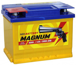 Аккумулятор Magnum 60 Ач 500A прям. пол. (242x175x190) Росс. авто