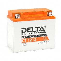 Аккумулятор Delta CT 1212, 12V 12Ah, 180А (150x87x132) YTX14-BS, YTX12-BS