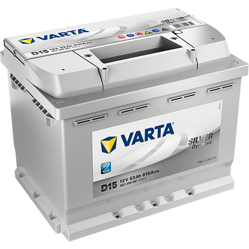 Автомобильный аккумулятор Varta D15 Silver Dynamic 63 Ач 610A обр. пол. (242x175x190) Евро авто 563 400 061