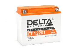 Аккумулятор Delta CT 12201, 12V 20Ah, 270А (180x87x153) YTX20L-BS, YB16L-B, YB18L-A