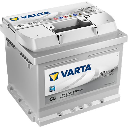 Автомобильный аккумулятор Varta C6 Silver Dynamic 52 Ач 520A обр. пол. (207x175x175) 552 401 052