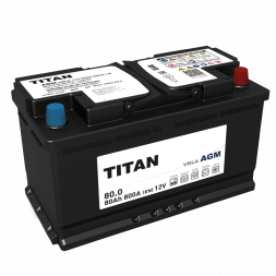 Аккумулятор TITAN AGM 80 Ач 800A обр. пол. (315x175x190) 6СТ-80.0 VRLA