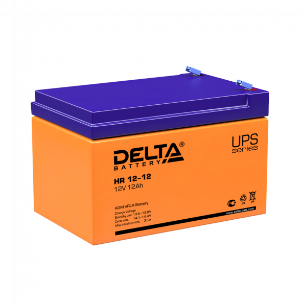 Аккумулятор Delta HR 12-12, 12V 12Ah (151x98x101) для ИБП (UPS)