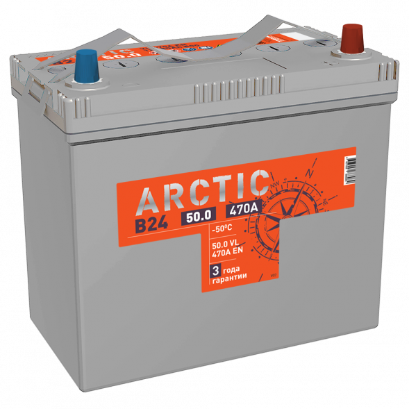 Автомобильный аккумулятор Titan Arctic Asia 50 Ач 470А обр. пол.(236x128x223) 6СТ-50.0 VL B00