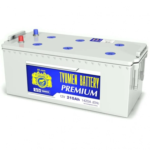 Автомобильный аккумулятор Tyumen Battery Premium 210 Ач прям. пол. 1420A (518x228x236)