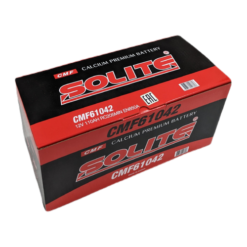 Автомобильный аккумулятор Solite 61042 110 Ач 850А обр. пол. (393x175x190) CMF