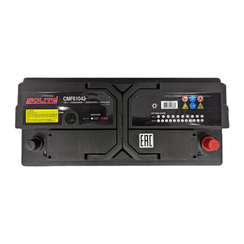 Автомобильный аккумулятор Solite 61042 110 Ач 850А обр. пол. (393x175x190) CMF