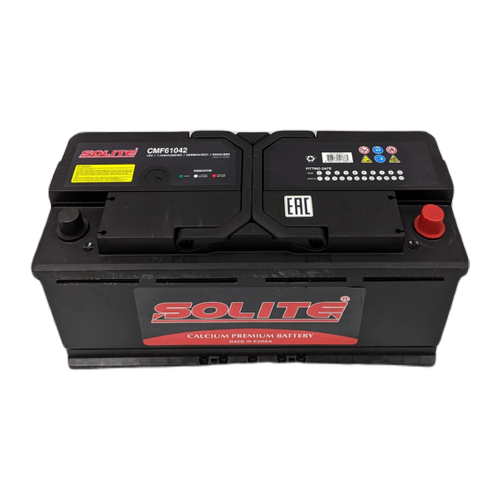 Автомобильный аккумулятор Solite 61042 110 Ач 850А обр. пол. (393x175x190) CMF