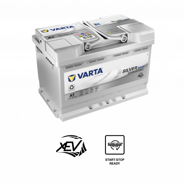 Автомобильный аккумулятор Varta A7 (E39) Silver Dynamic AGM  70 Ач 760A обр. пол. (278x175x190) 570 901 076