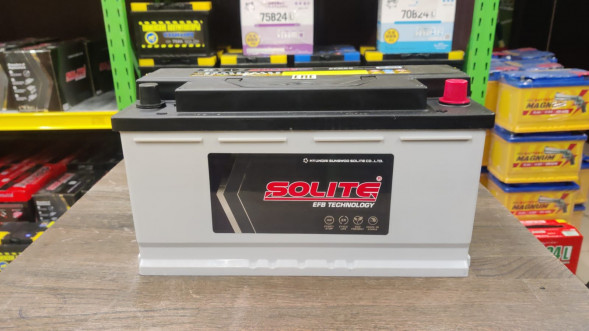 Автомобильный аккумулятор Solite EFB 95 Ач 850A обр. пол.  (353x175x190) Start Stop