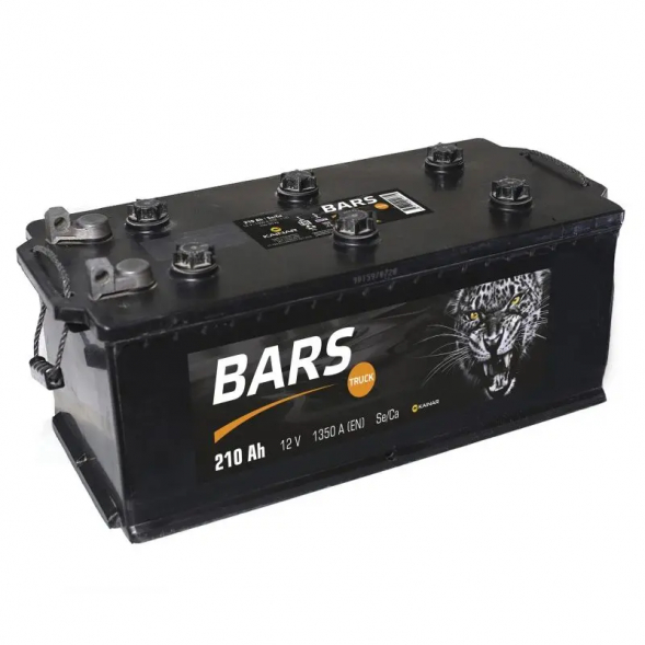 Автомобильный аккумулятор BARS Truck 6СТ-210 АПЗ п.п. болт 1300A 524x239x240