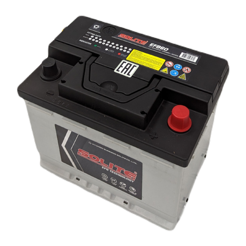 Автомобильный аккумулятор Solite EFB 60 Ач 560A обр. пол. (242х175х190) Start Stop