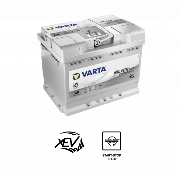Автомобильный аккумулятор Varta Silver Dynamic AGM D52 60R (Start-Stop) 680A 242x175x190