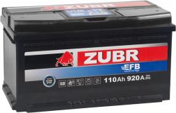 Аккумулятор ZUBR EFB 110 Ач 920А обр. пол. (353x175x190) ZE1100