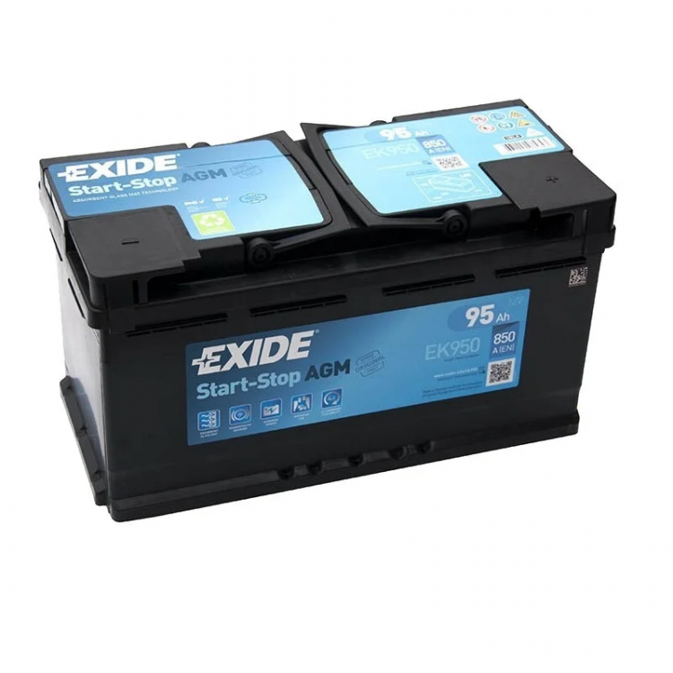 Аккумулятор автомобильный Exide AGM EK950 95 Ач 850А обр. пол ...