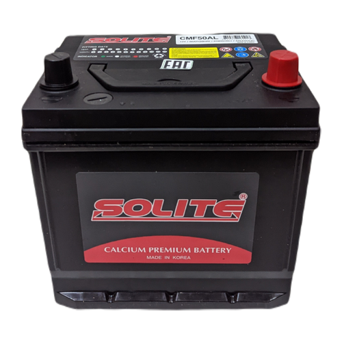 Автомобильный аккумулятор Solite 50AL 50 Ач 470А обр. пол. (206x172x184) с бортиком