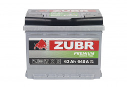 Аккумулятор ZUBR Premium 63 Ач 640А обр. пол. (242x175x190) ZP630