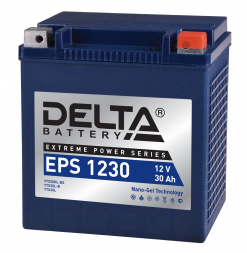 Аккумулятор Delta EPS 1230, 12V 30Ah, 400А (166x130x175) YTX30HL-BS, YTX30L-B, YTX30L обратная пол.