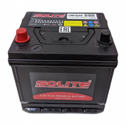 Аккумулятор Solite 50AR 50 Ач 470А прям. пол. (206x172x184) с бортиком