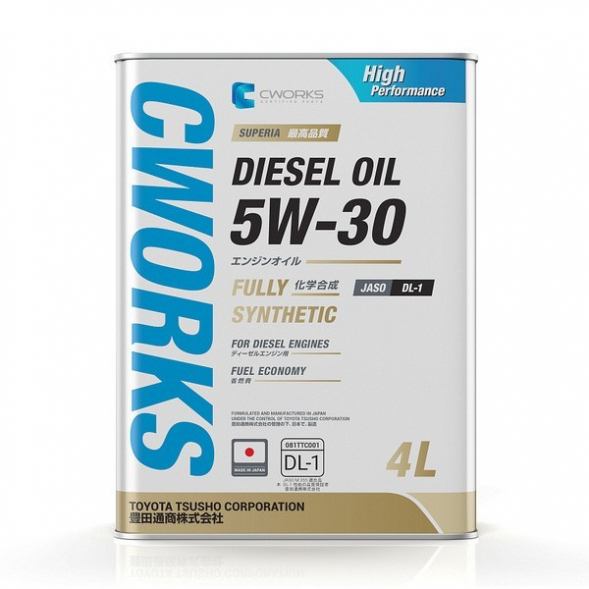 Масло моторное CWORKS 5W-30 4л (A13SR1004) SP/CF дизель, бензин
