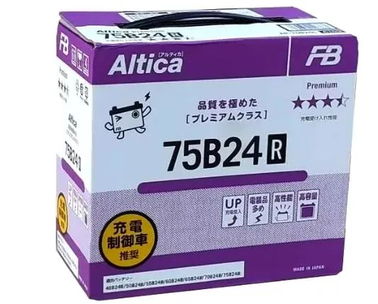 Автомобильный аккумулятор FB Altica Premium 75B24R 60 Ач 570A прям. пол. (238x129x225)