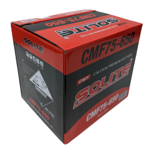 Автомобильный аккумулятор Solite 75-650 75 Ач 630А (230x179x184) боковые клеммы