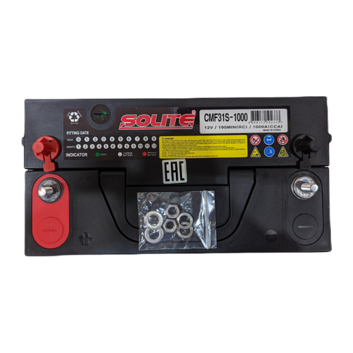 Автомобильный аккумулятор Solite 31S-1000 110 Ач 1000A (330x173x240) 190 min винтовые клеммы