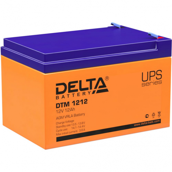 Аккумулятор Delta DTM 1212, 12V 12Ah (151x98x95) для ИБП (UPS)