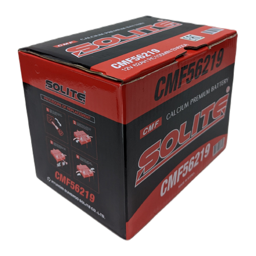 Автомобильный аккумулятор Solite 56219 62 Ач 600А обр. пол. (242x175x190) CMF