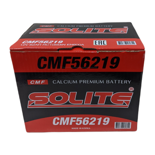 Автомобильный аккумулятор Solite 56219 62 Ач 600А обр. пол. (242x175x190) CMF